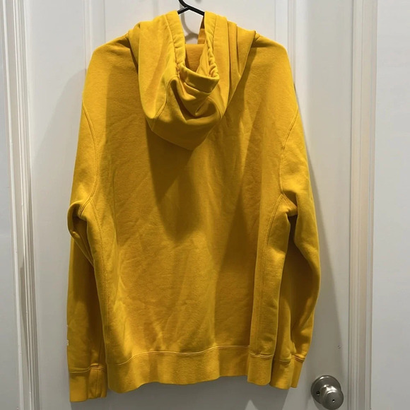 Nike Men’s Pinwheel Swoosh Hooded Yellow Sweatshirt Sz L - Picture 5 of 6